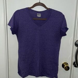Purple V neck tee